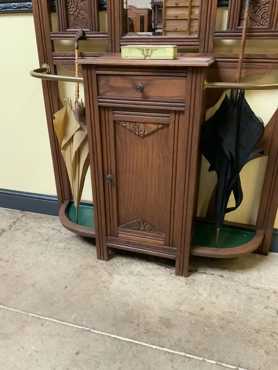 Antike Art Deco Garderobe mit Schrank,  Schub - Traumhaft - Lieferung möglich! 16