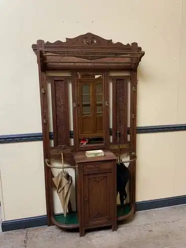 Antike Art Deco Garderobe mit Schrank,  Schub - Traumhaft - Lieferung möglich!