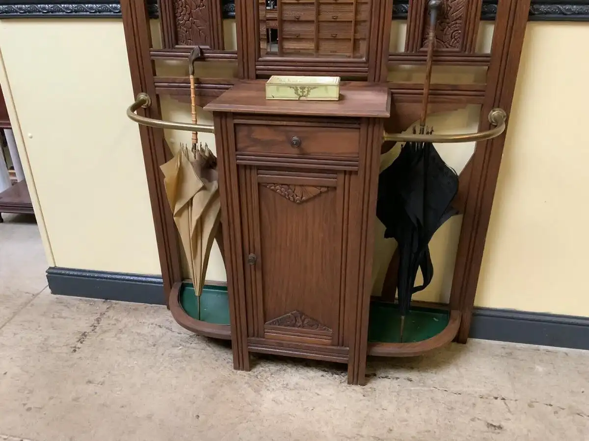 Antike Art Deco Garderobe mit Schrank,  Schub - Traumhaft - Lieferung möglich! 5