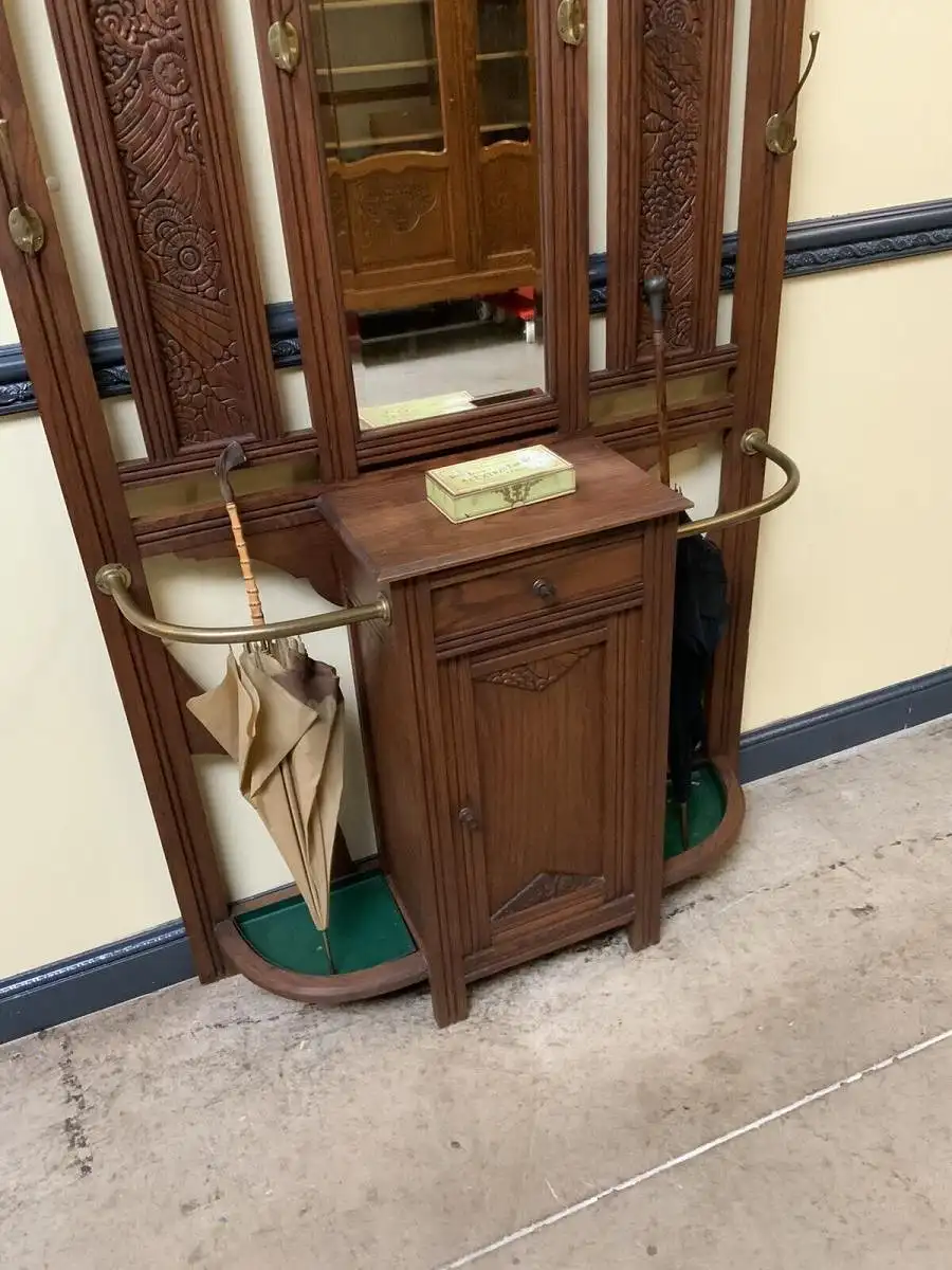 Antike Art Deco Garderobe mit Schrank,  Schub - Traumhaft - Lieferung möglich! 8
