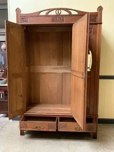 Antiker Jugendstil Kleiderschrank, Art Nouveau -  Lieferung möglich!