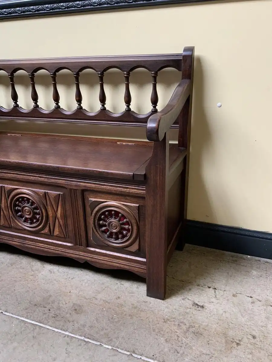 Antike Bretonische Truhen Bank, Traumhaft schön - Lieferung möglich! 13