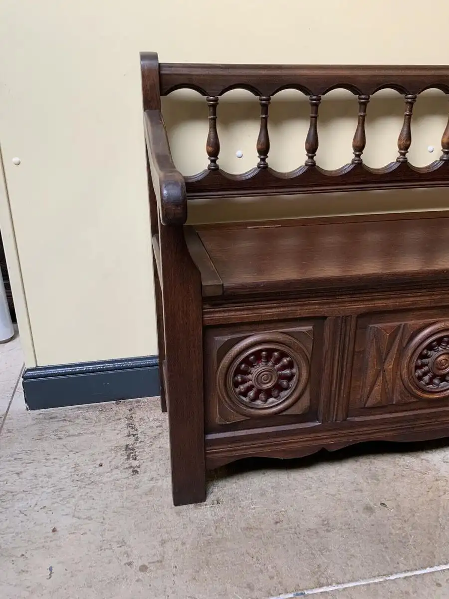 Antike Bretonische Truhen Bank, Traumhaft schön - Lieferung möglich! 14