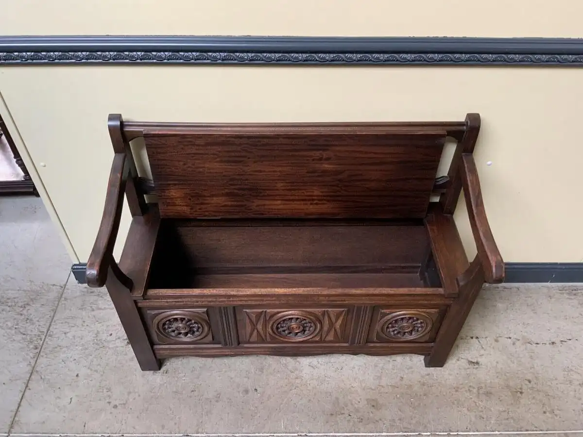 Antike Bretonische Truhen Bank, Traumhaft schön - Lieferung möglich! 15