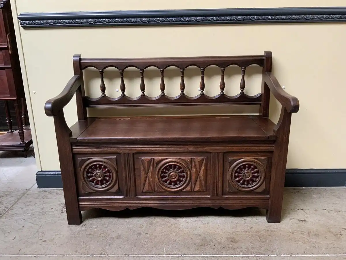 Antike Bretonische Truhen Bank, Traumhaft schön - Lieferung möglich! 3