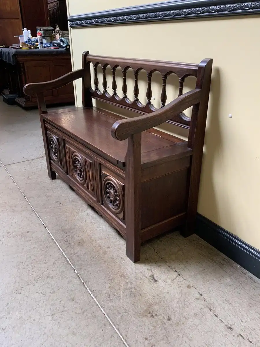 Antike Bretonische Truhen Bank, Traumhaft schön - Lieferung möglich! 6