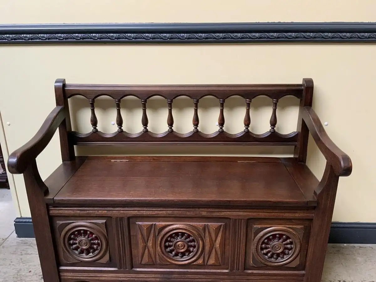 Antike Bretonische Truhen Bank, Traumhaft schön - Lieferung möglich! 9