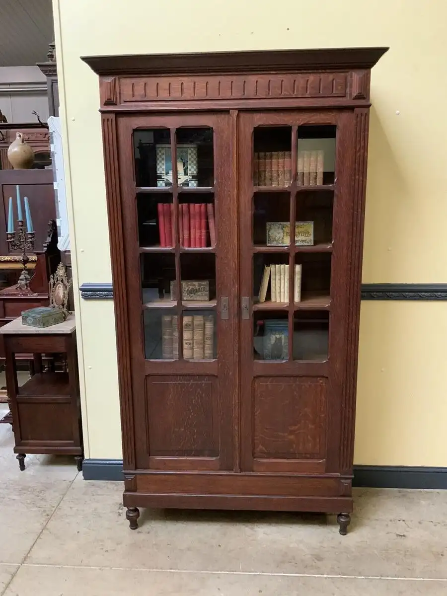 Antik - Bücherschrank, Vitrine, Jugendstil - Traumhaft - Lieferung möglich! 0