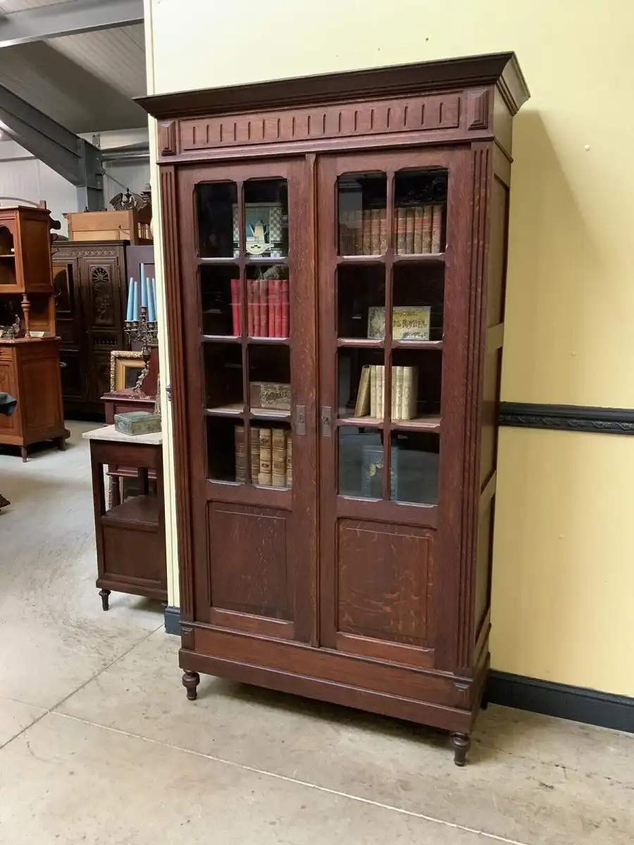 Antik - Bücherschrank, Vitrine, Jugendstil - Traumhaft - Lieferung möglich! 1