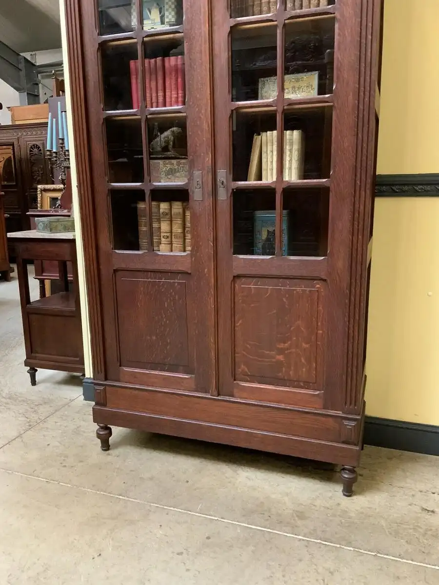 Antik - Bücherschrank, Vitrine, Jugendstil - Traumhaft - Lieferung möglich! 10
