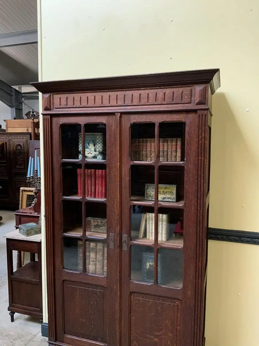 Antik - Bücherschrank, Vitrine, Jugendstil - Traumhaft - Lieferung möglich! 11