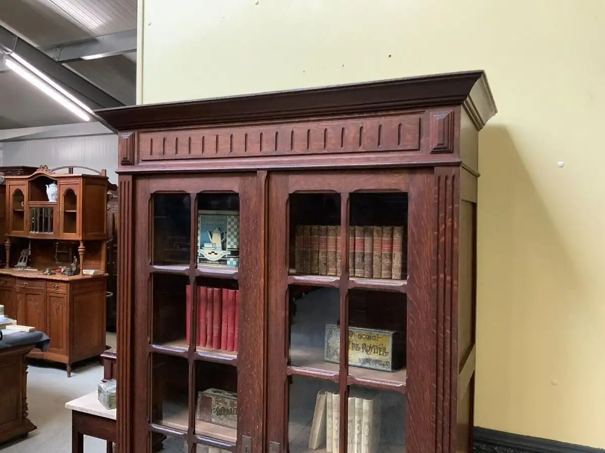 Antik - Bücherschrank, Vitrine, Jugendstil - Traumhaft - Lieferung möglich! 12