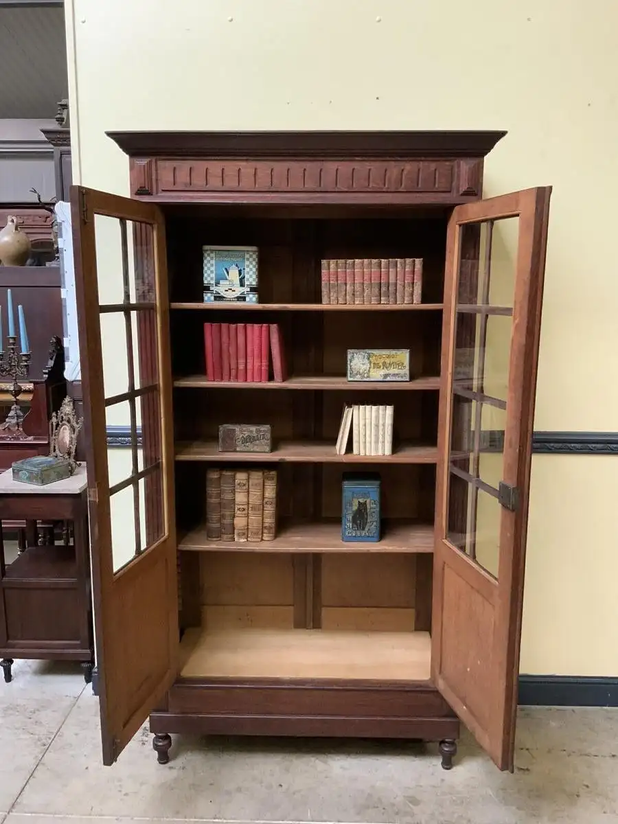 Antik - Bücherschrank, Vitrine, Jugendstil - Traumhaft - Lieferung möglich! 14