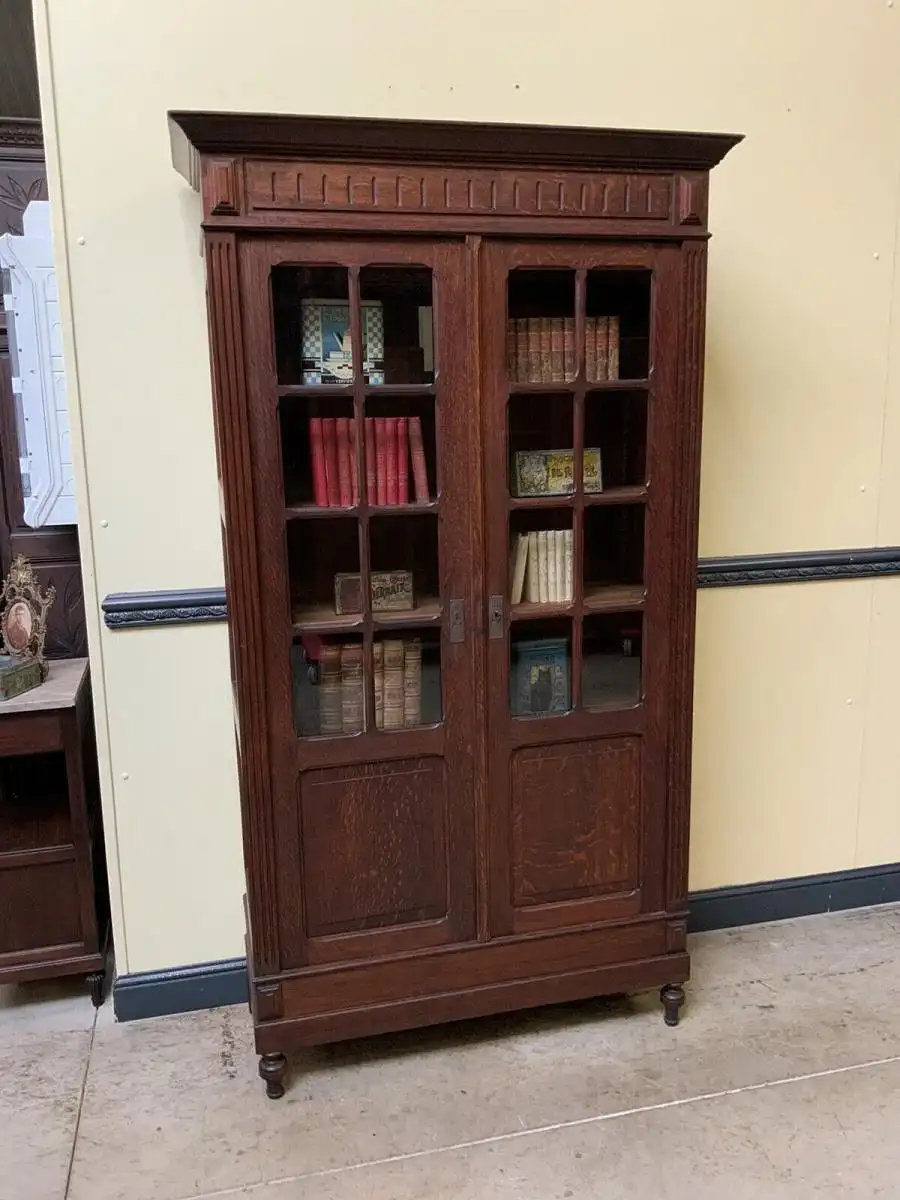 Antik - Bücherschrank, Vitrine, Jugendstil - Traumhaft - Lieferung möglich! 2