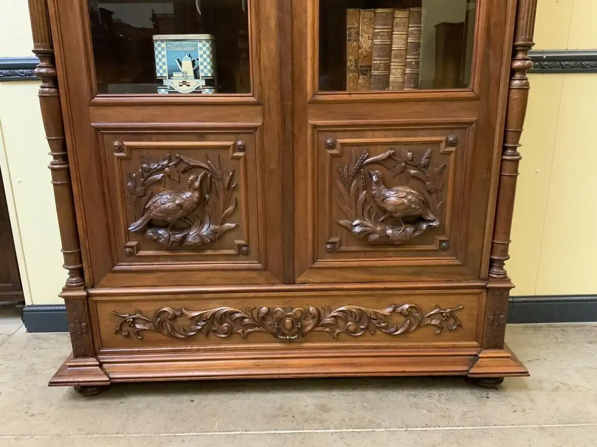 Antik - Bücherschrank, Vitrine, Jagd Schrank - Gründerzeit - Lieferung möglich! 11