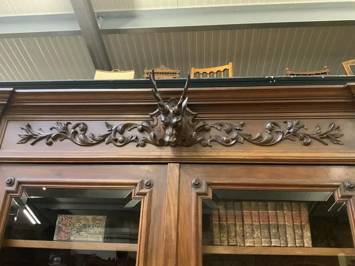 Antik - Bücherschrank, Vitrine, Jagd Schrank - Gründerzeit - Lieferung möglich! 17