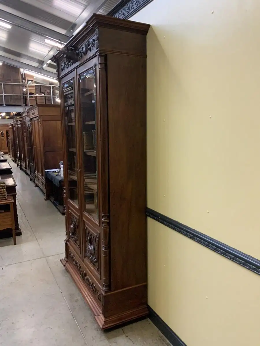 Antik - Bücherschrank, Vitrine, Jagd Schrank - Gründerzeit - Lieferung möglich! 4