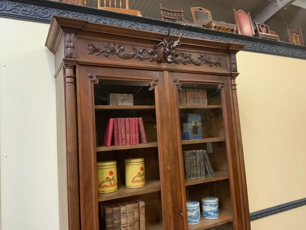 Antik - Bücherschrank, Vitrine, Jagd Schrank - Gründerzeit - Lieferung möglich! 6