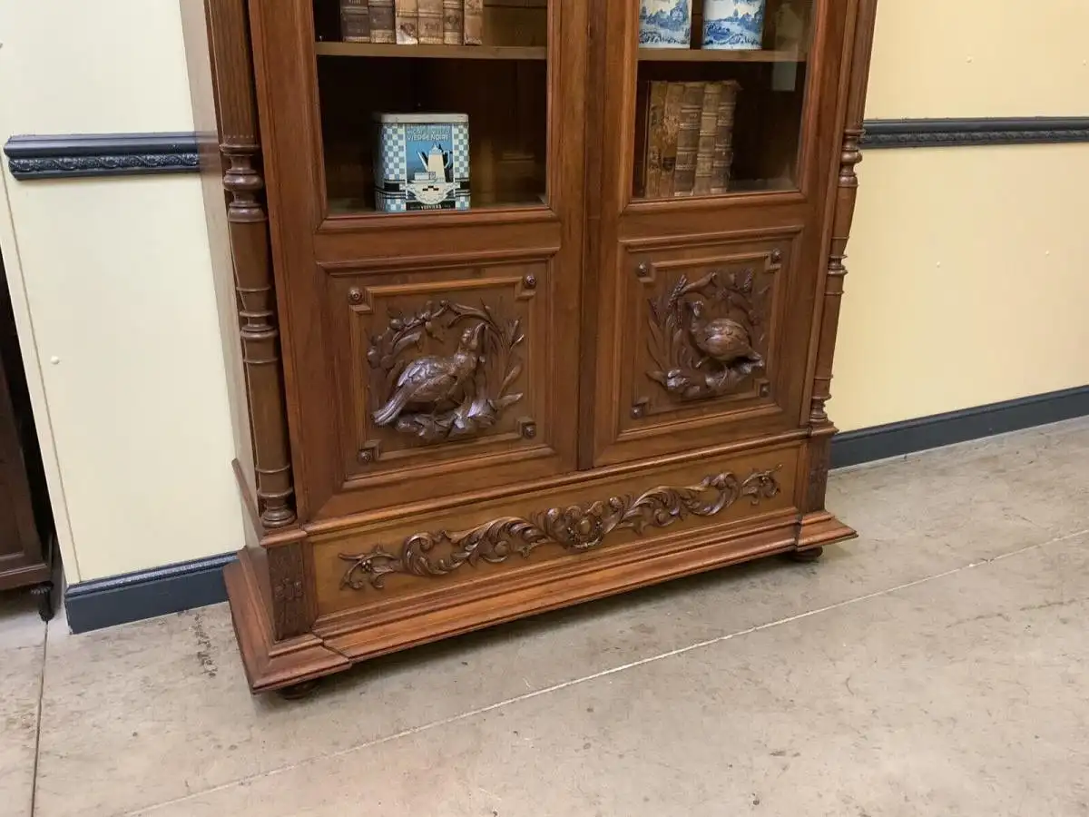 Antik - Bücherschrank, Vitrine, Jagd Schrank - Gründerzeit - Lieferung möglich! 7