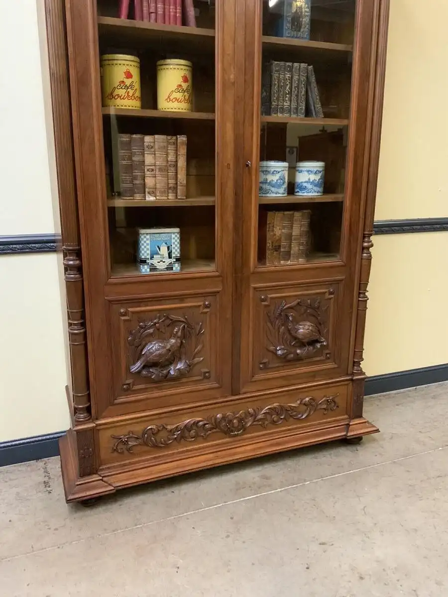 Antik - Bücherschrank, Vitrine, Jagd Schrank - Gründerzeit - Lieferung möglich! 8