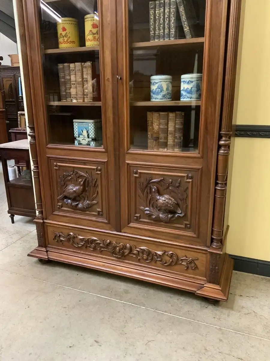 Antik - Bücherschrank, Vitrine, Jagd Schrank - Gründerzeit - Lieferung möglich! 9