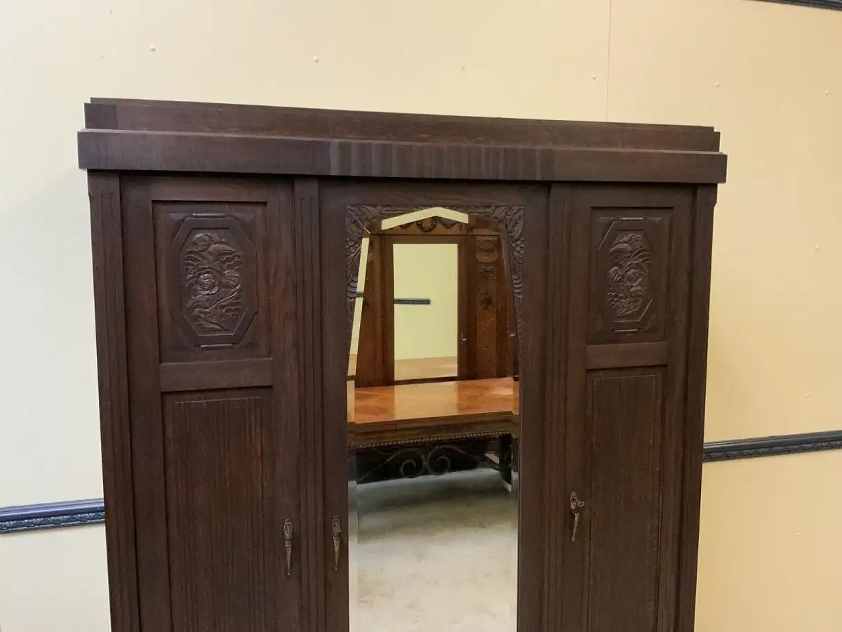 Antike - Kleiderschrank, Garderobenschrank - Art Deco -  Lieferung möglich! 6