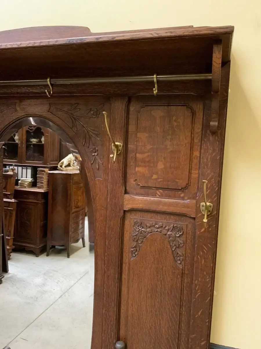 Antike Jugendstil Garderobe - traumhaft schön - Lieferung möglich! 14