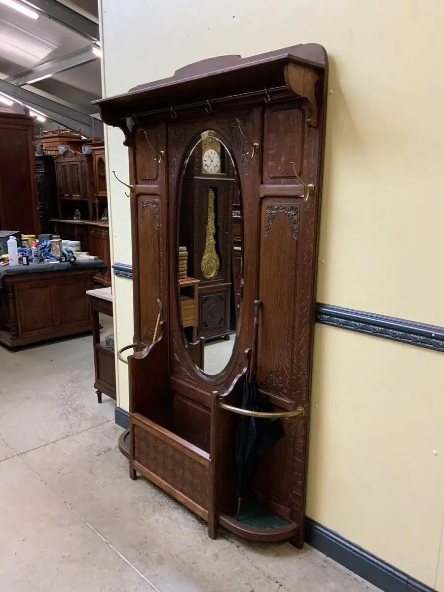 Antike Jugendstil Garderobe - traumhaft schön - Lieferung möglich! 3