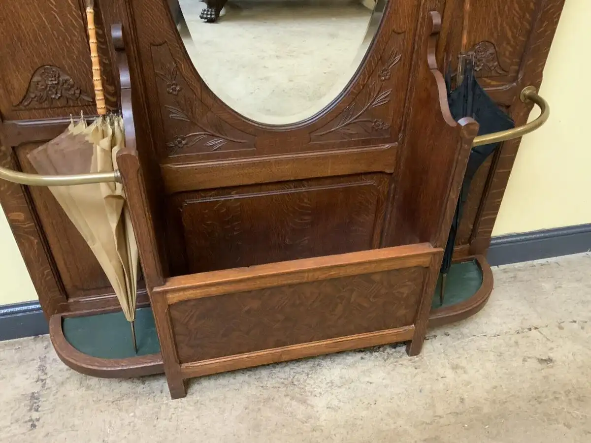 Antike Jugendstil Garderobe - traumhaft schön - Lieferung möglich! 9