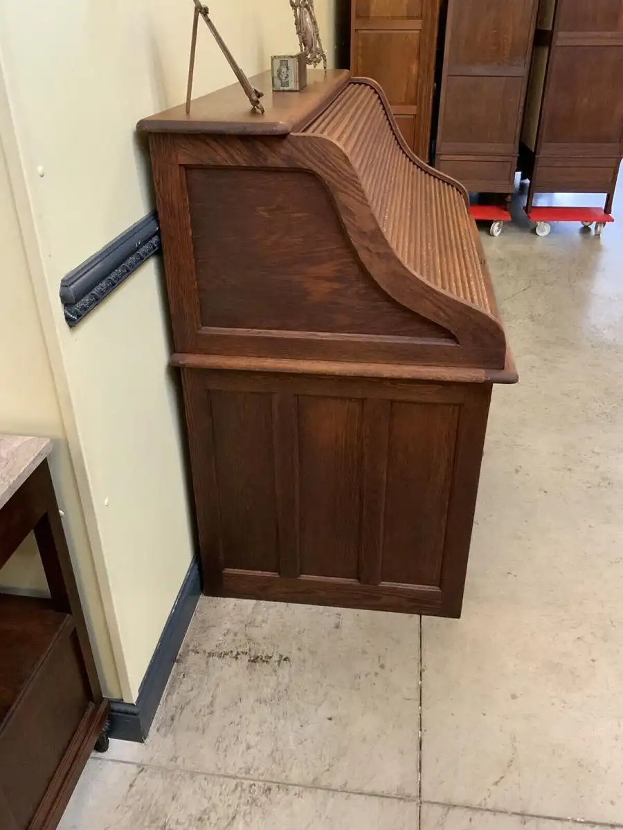 Antik - Imposanter Jugendstil Rolladen Schreibtisch - Lieferung möglich! 4