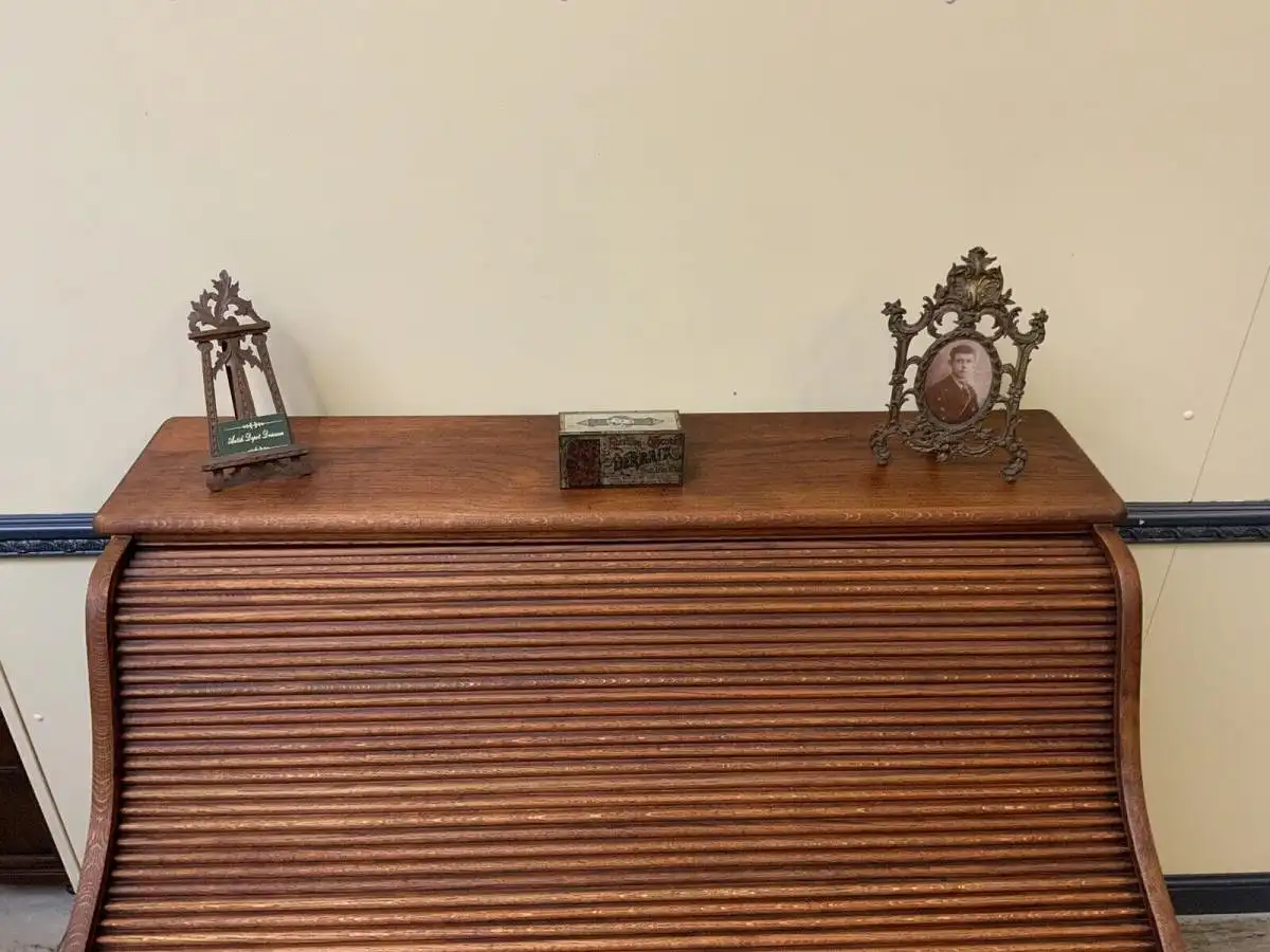 Antik - Imposanter Jugendstil Rolladen Schreibtisch - Lieferung möglich! 6