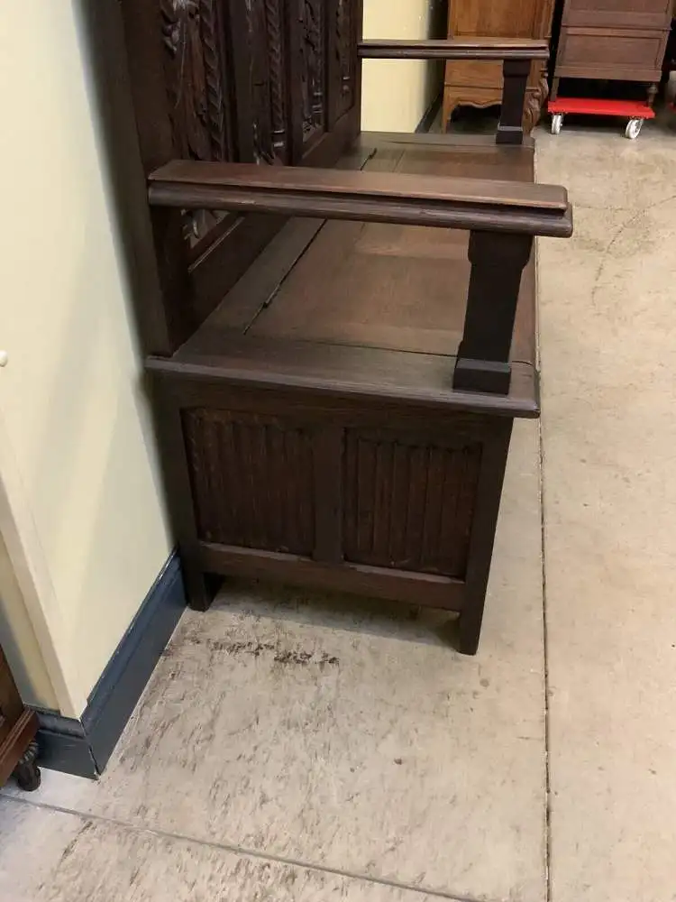 Antike imposante Neogotische Truhen Bank - Sensationell - Lieferung möglich! 7