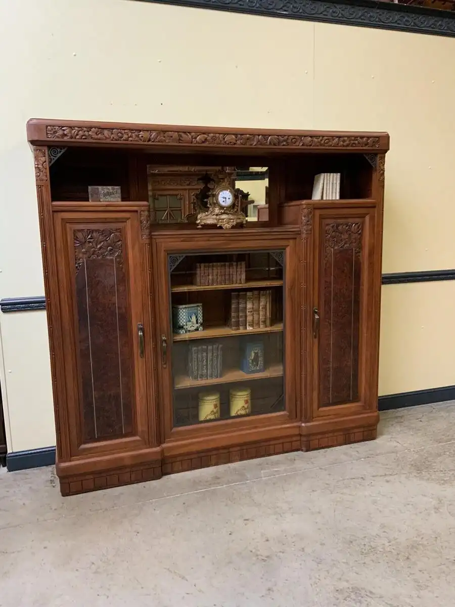 Antik - Buffet, Vitrine, Kredenz, Nußbaum, - Art Deco -  Lieferung möglich! 1