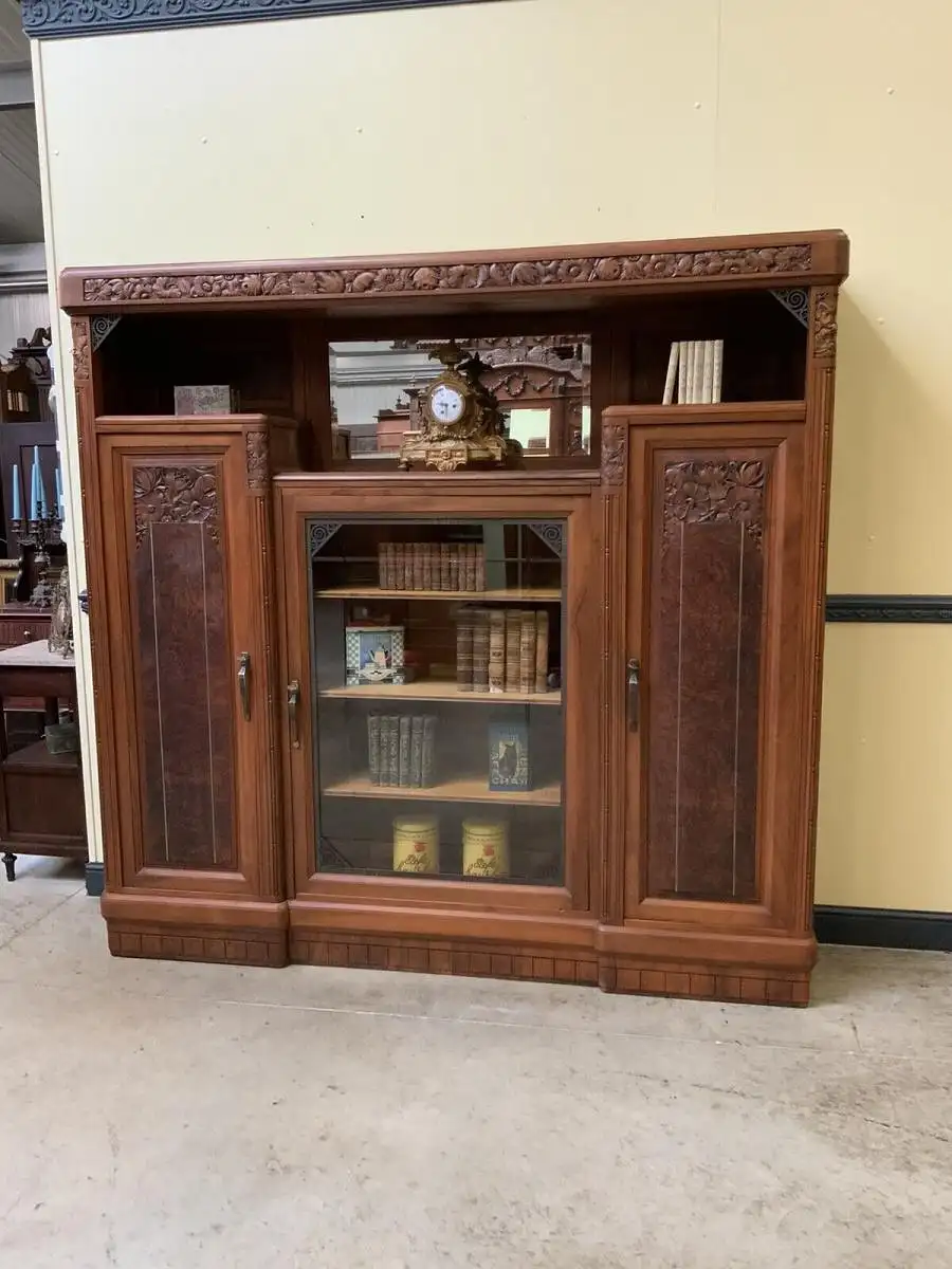 Antik - Buffet, Vitrine, Kredenz, Nußbaum, - Art Deco -  Lieferung möglich! 2