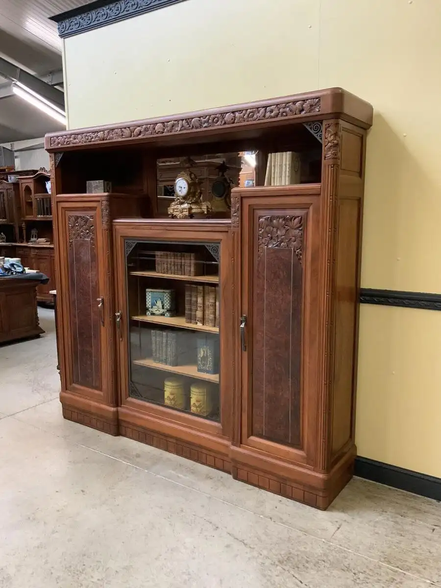 Antik - Buffet, Vitrine, Kredenz, Nußbaum, - Art Deco -  Lieferung möglich! 3