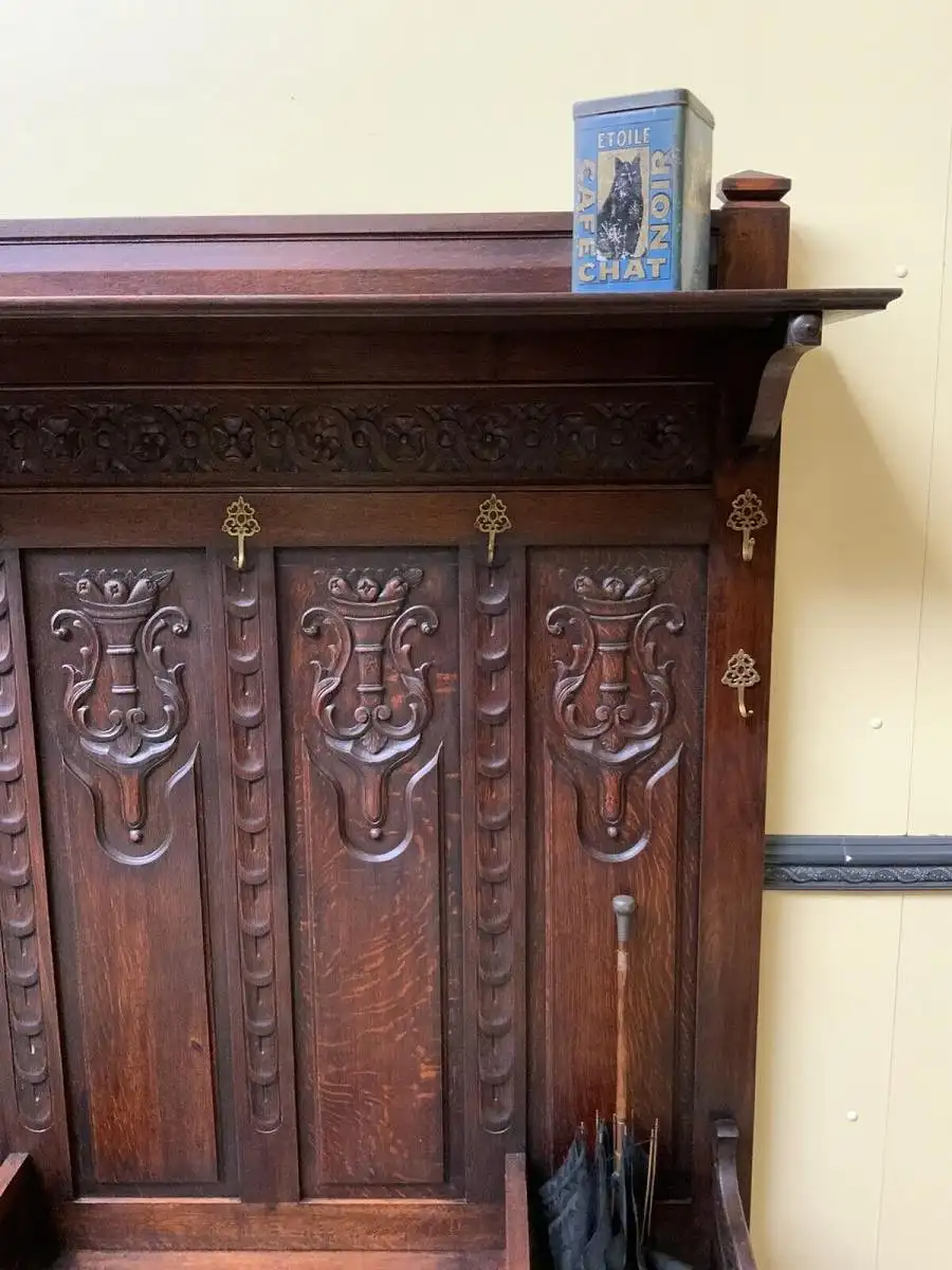 Antik - Garderobe mit Truhen Bank, - Jugendstil - Lieferung möglich! 10