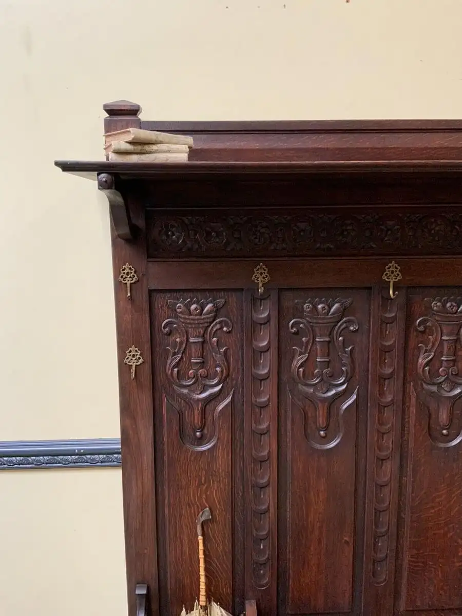 Antik - Garderobe mit Truhen Bank, - Jugendstil - Lieferung möglich! 9