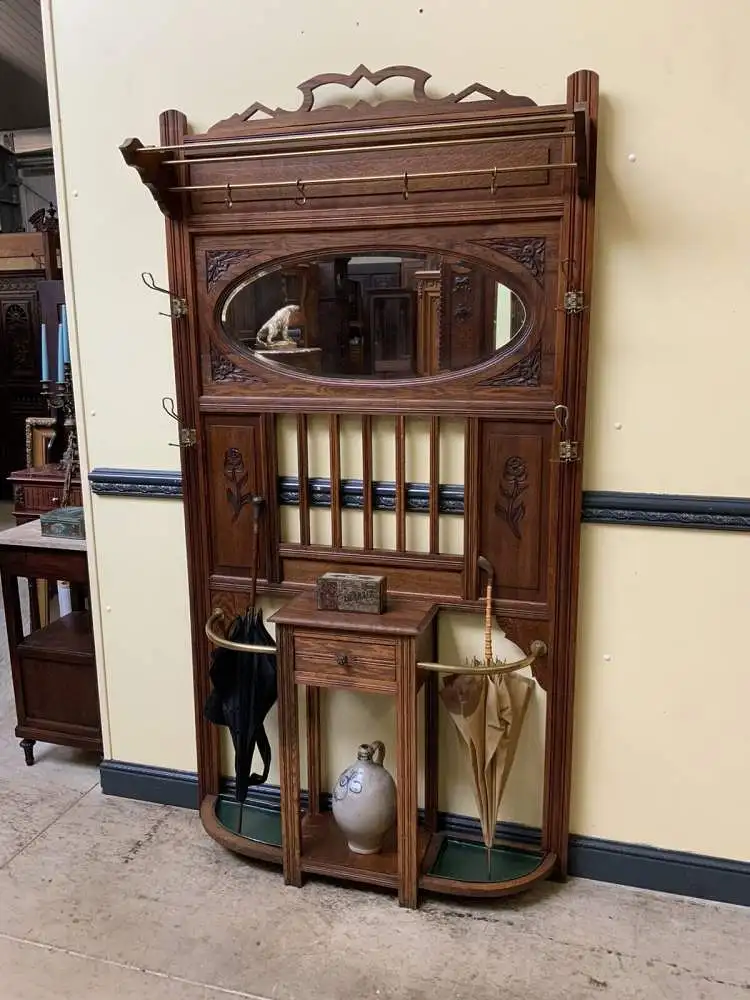 Antik - Garderobe mit Schub, Jugendstil, Historismus - Lieferung möglich! 0