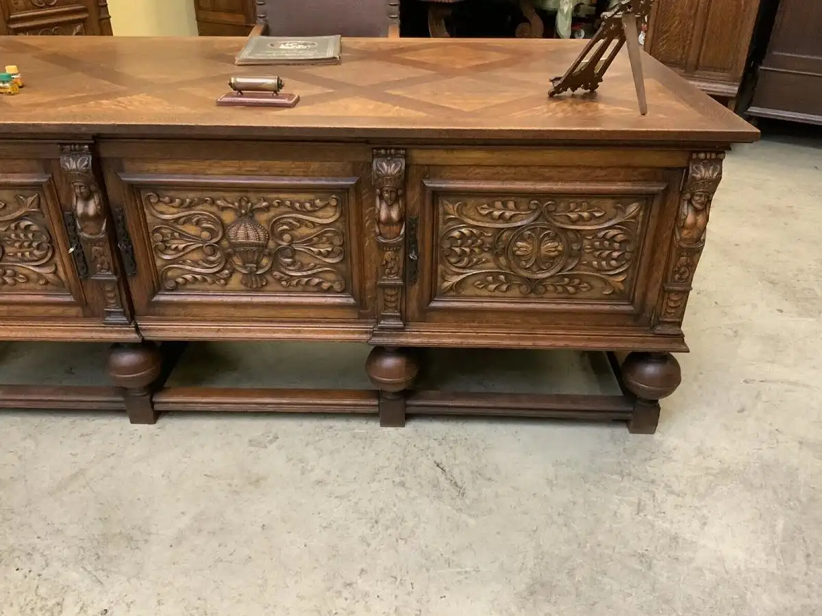 Antik - Bürozimmer, Schreibtisch, Bücherschrank,  Armstuhl, - Lieferung möglich! 3