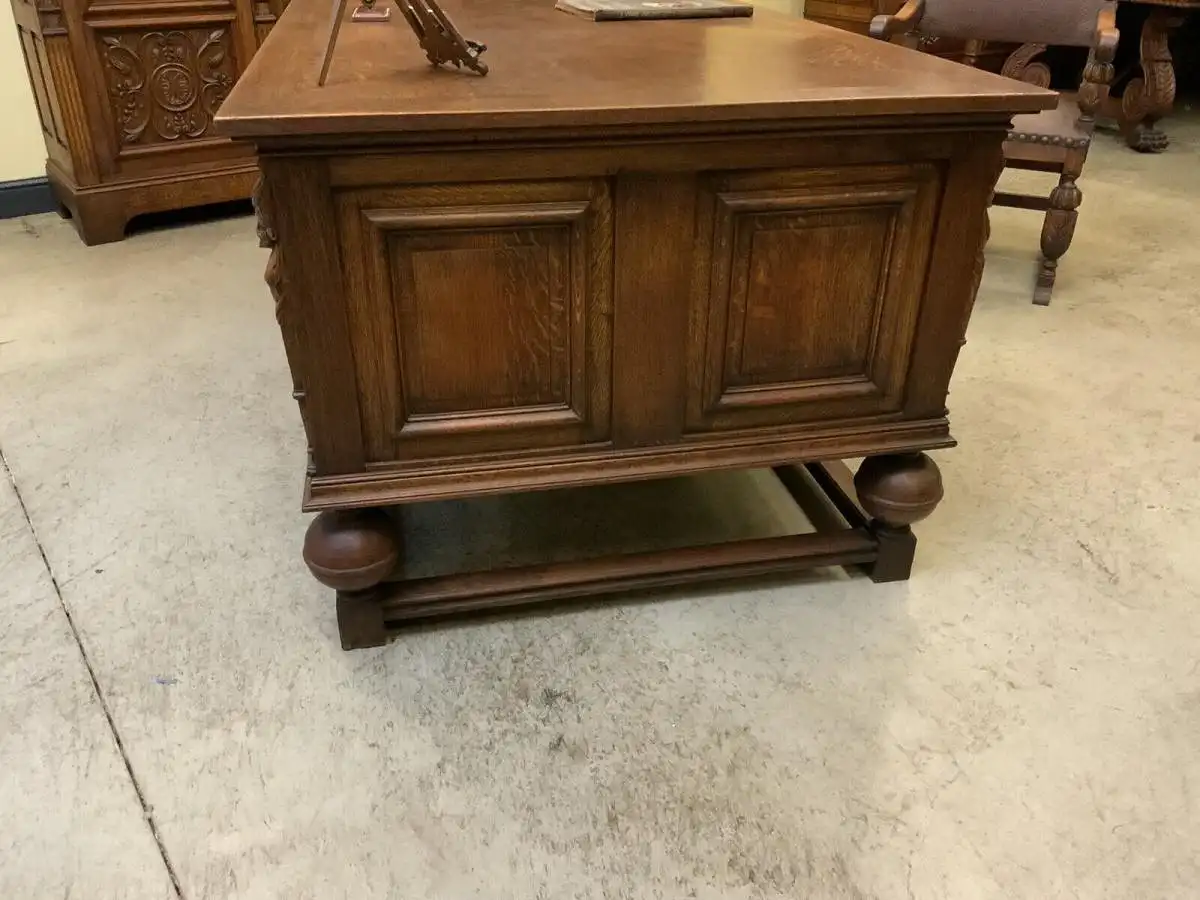 Antik - Bürozimmer, Schreibtisch, Bücherschrank,  Armstuhl, - Lieferung möglich! 8