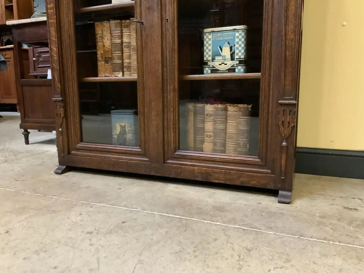 Antik - Vitrine, Bücherschrank,  - 111 cmHistorismus - Lieferung möglich! 12