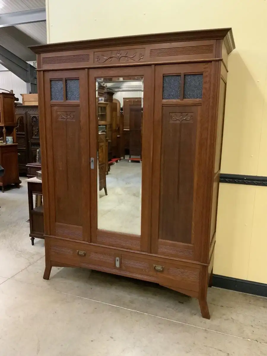 Antik - Kleiderschrank, Wäscheschrank, - Jugendstil -  Lieferung möglich! 2