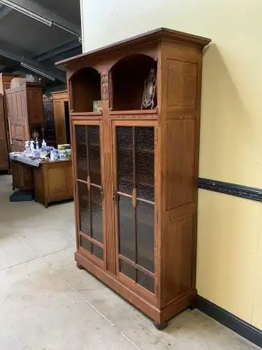 Antiker Jugendstil Bücherschrank, Vitrine, Art Nouveau - Lieferung möglich!