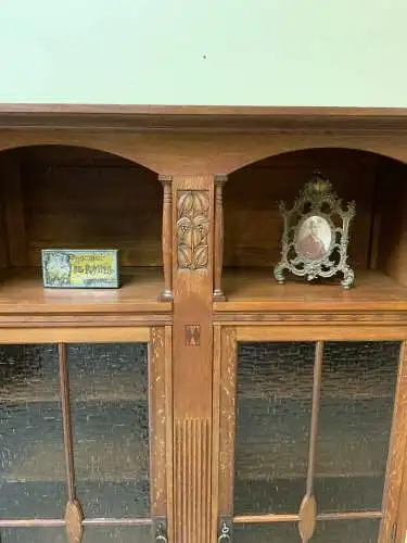 Antiker Jugendstil Bücherschrank, Vitrine, Art Nouveau - Lieferung möglich!