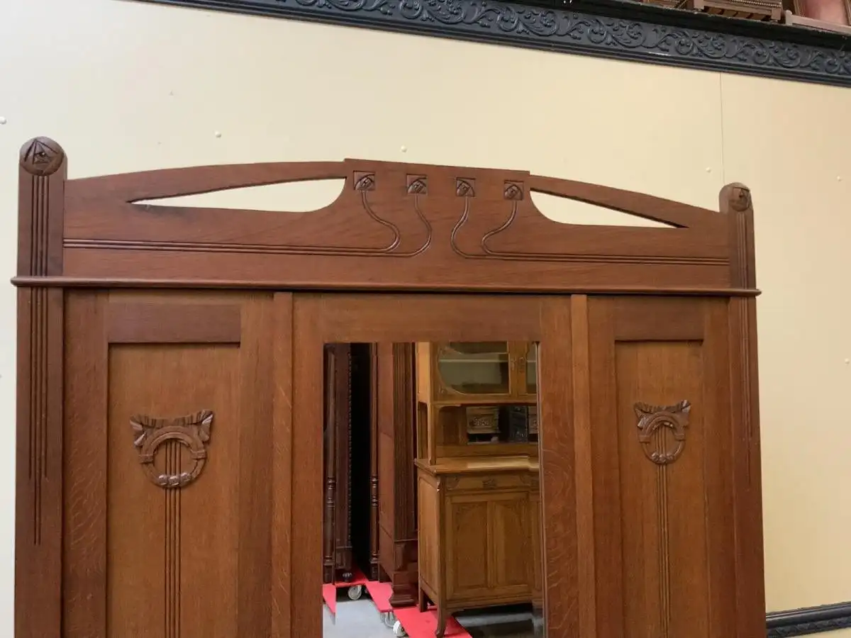 Antiker traumhafter Jugendstil Kleiderschrank, Art Nouveau - Lieferung möglich! 14
