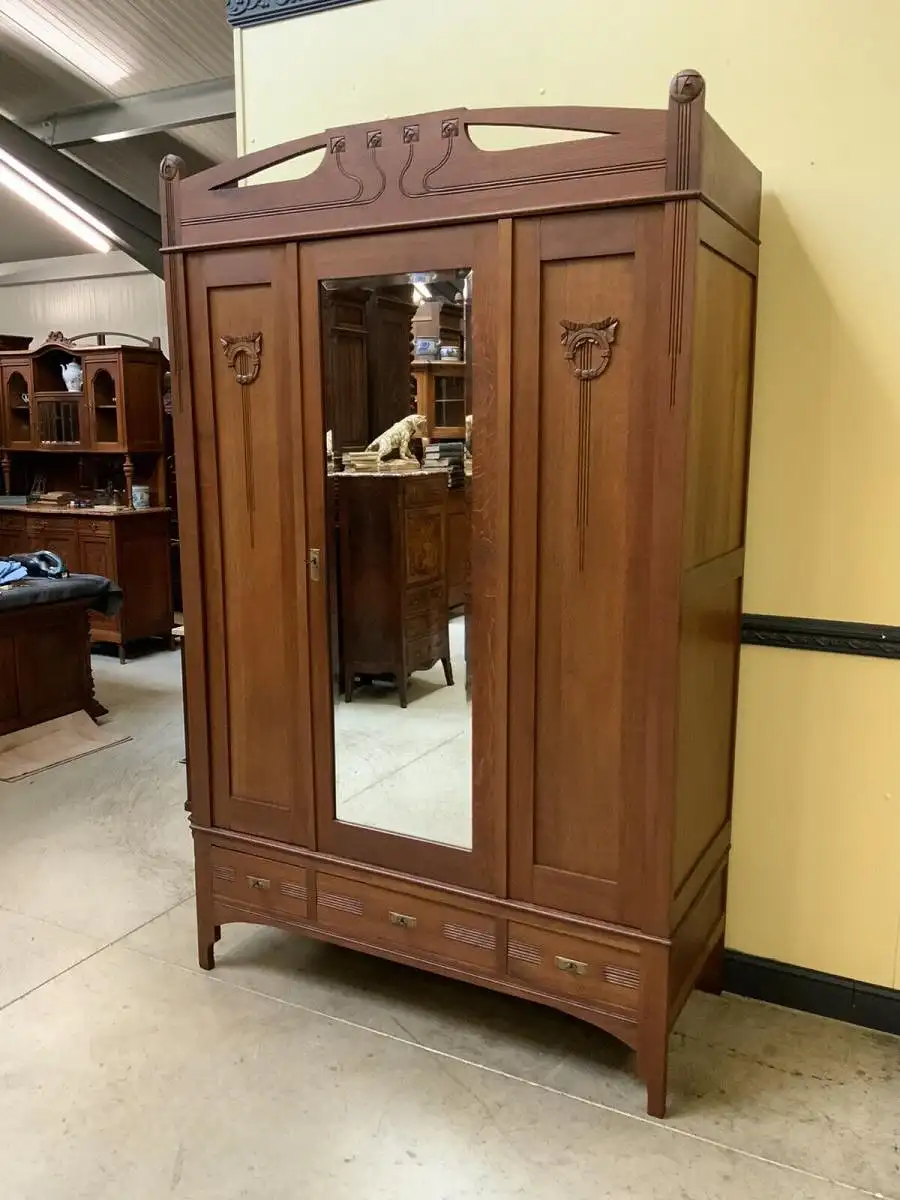 Antiker traumhafter Jugendstil Kleiderschrank, Art Nouveau - Lieferung möglich! 3