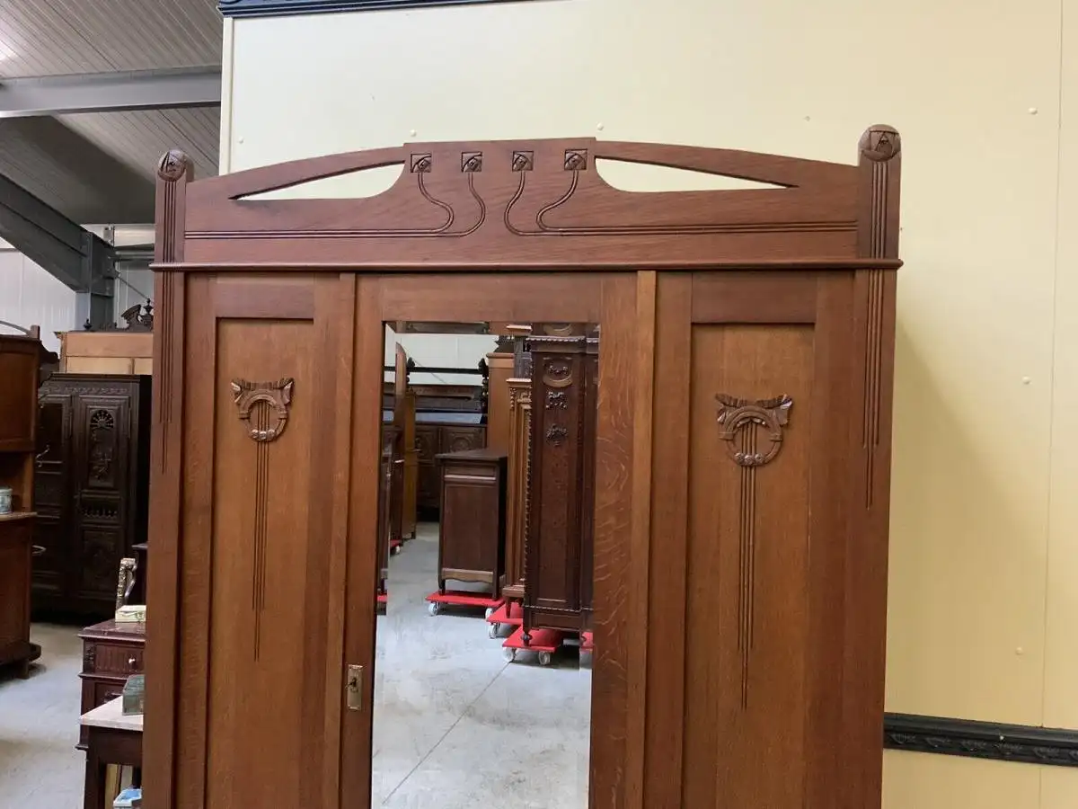 Antiker traumhafter Jugendstil Kleiderschrank, Art Nouveau - Lieferung möglich! 8