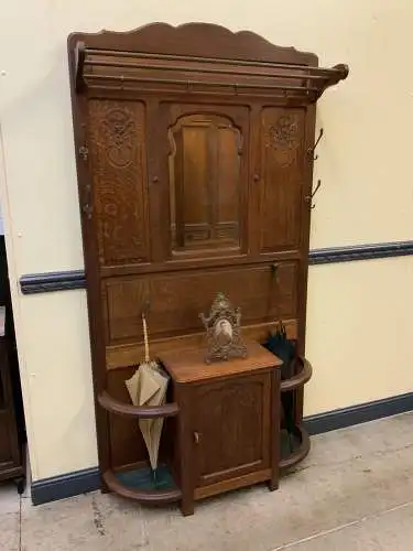 Antik - Garderobe mit Schrank, - Jugendstil -  Lieferung möglich!