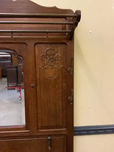 Antik - Garderobe mit Schrank, - Jugendstil -  Lieferung möglich!