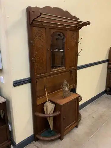 Antik - Garderobe mit Schrank, - Jugendstil -  Lieferung möglich!